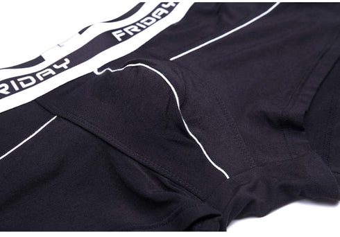 7 Days 1 Week 7 pack Low Rise Boxer Briefs Bamboo Fiber Bulge Pouch Brief Underwear Pack Sunday thru Saturday waist band.
  Sexy  Enhancer Boxer Brief Underwear, Breathable, with Enhancer front pouch Trio Pck